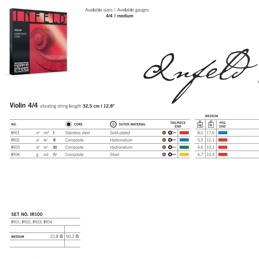 Thomastik Infeld Red IR100 小提琴套弦
