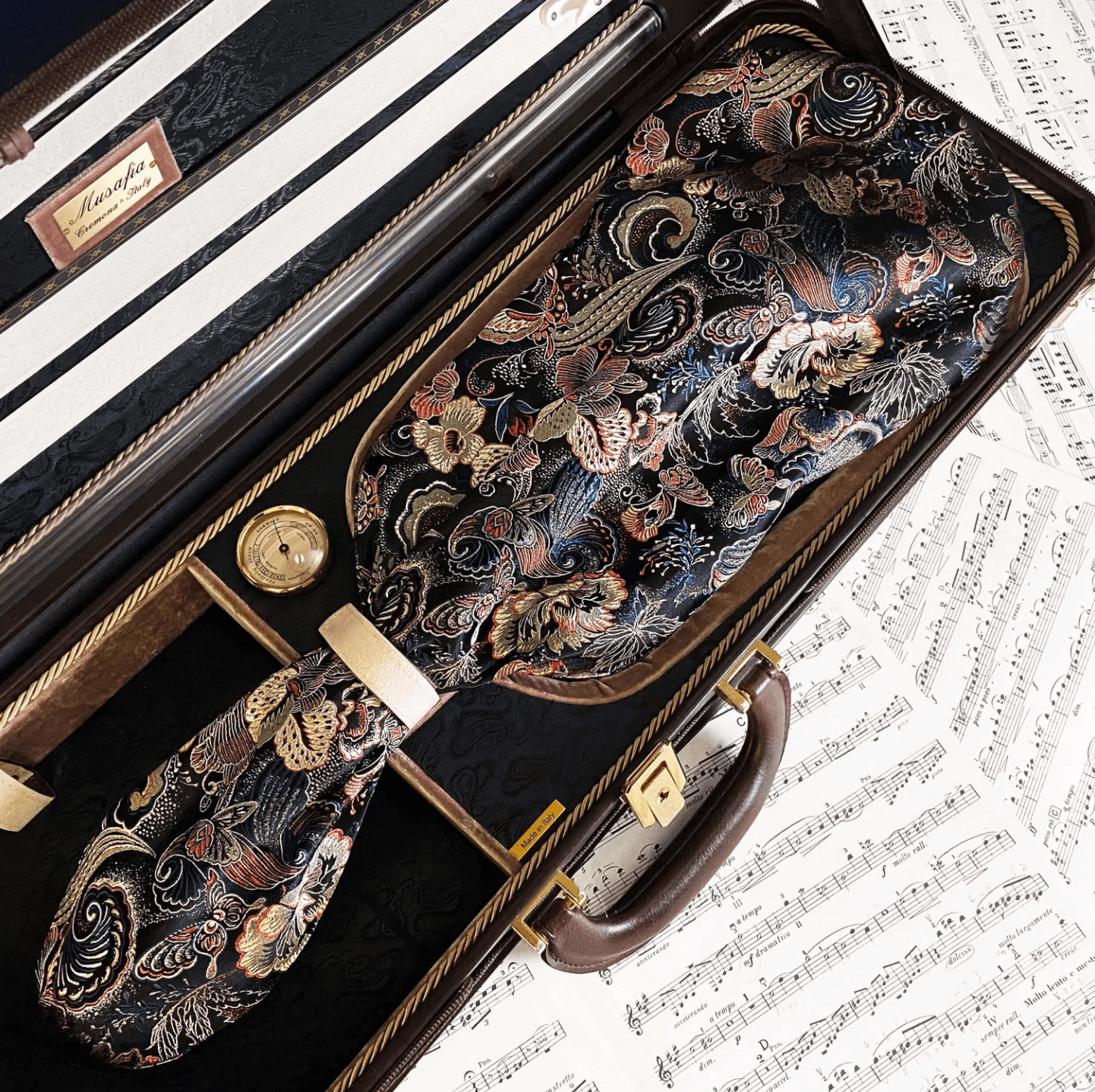 台灣我屋WoW 絲織錦緞小提琴袋-蝴蝶夫人