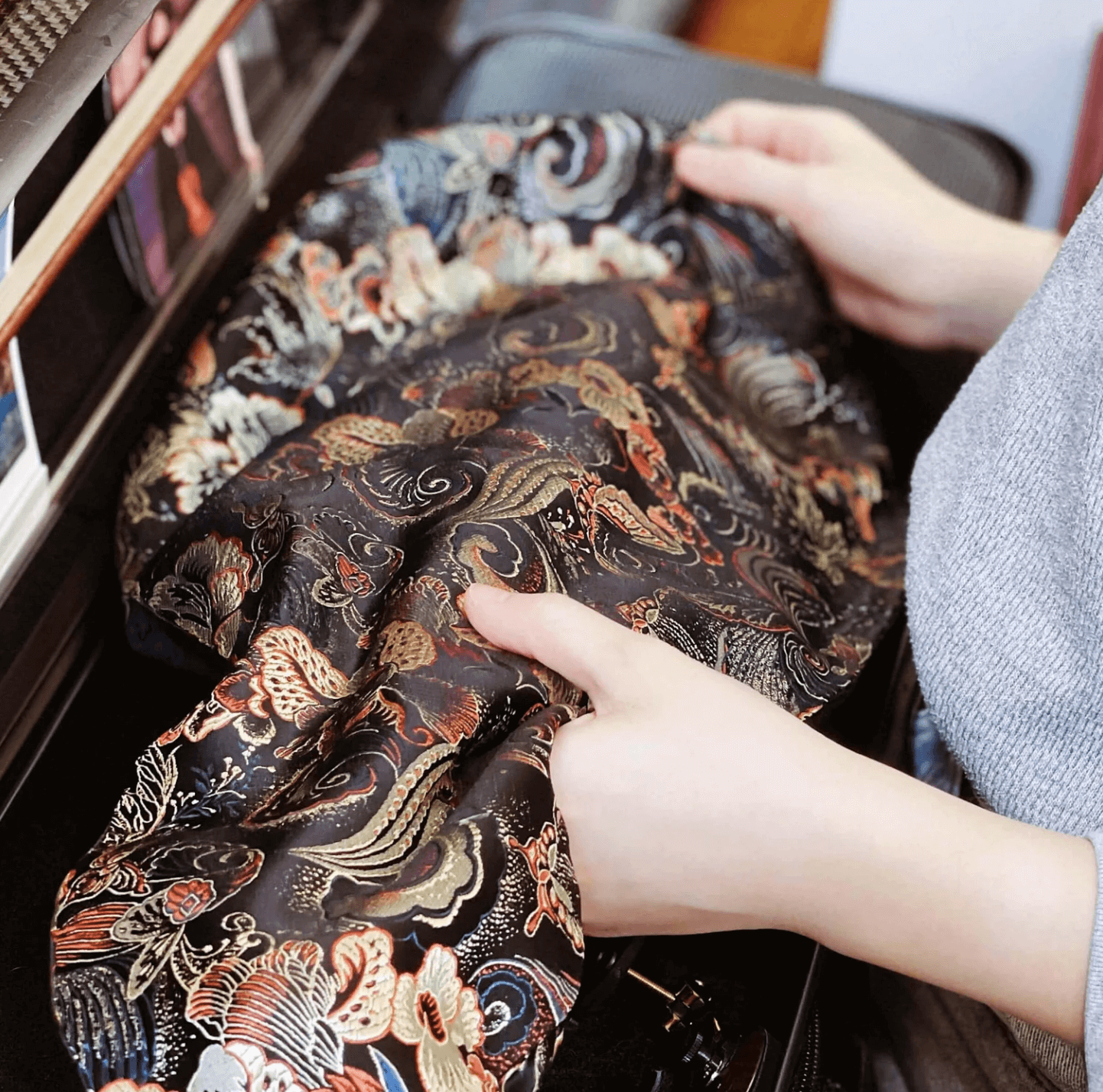 台灣我屋WoW 絲織錦緞小提琴袋-蝴蝶夫人