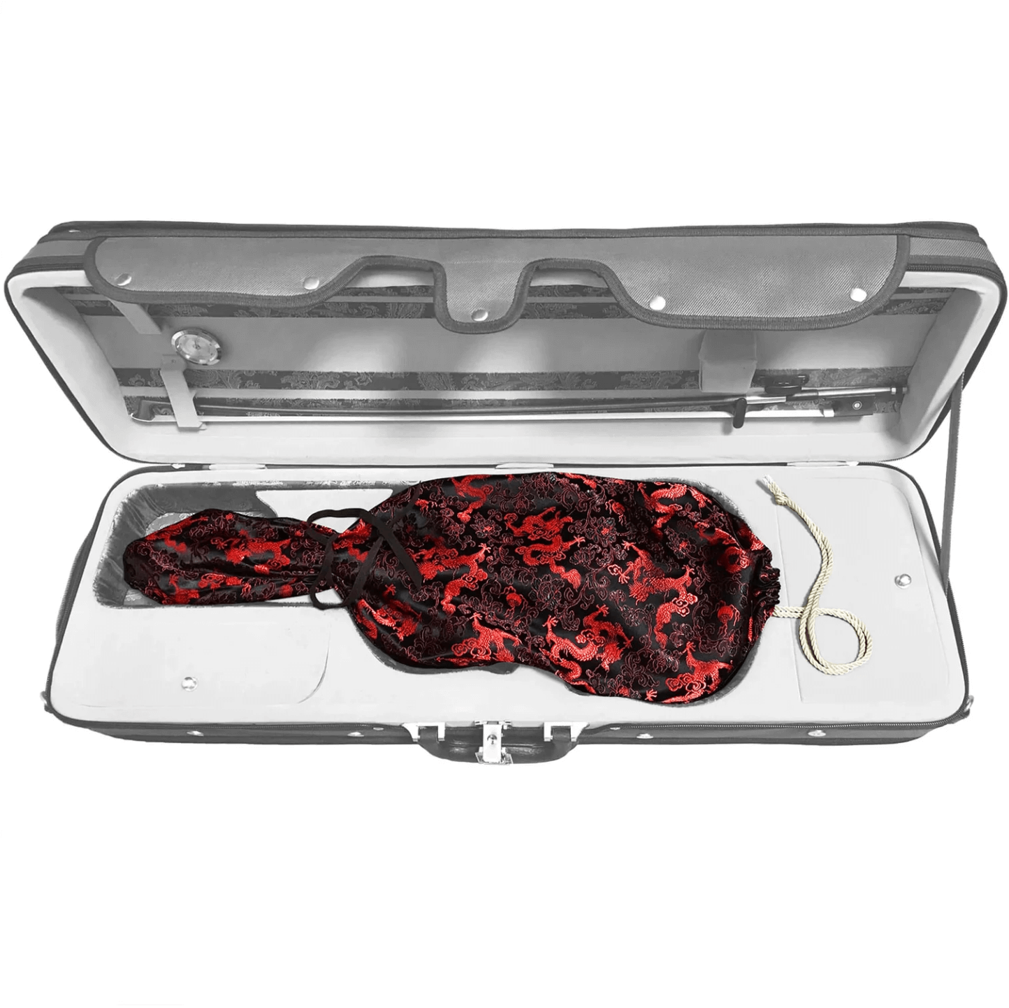 台灣我屋WoW 絲織錦緞小提琴袋-復刻紅