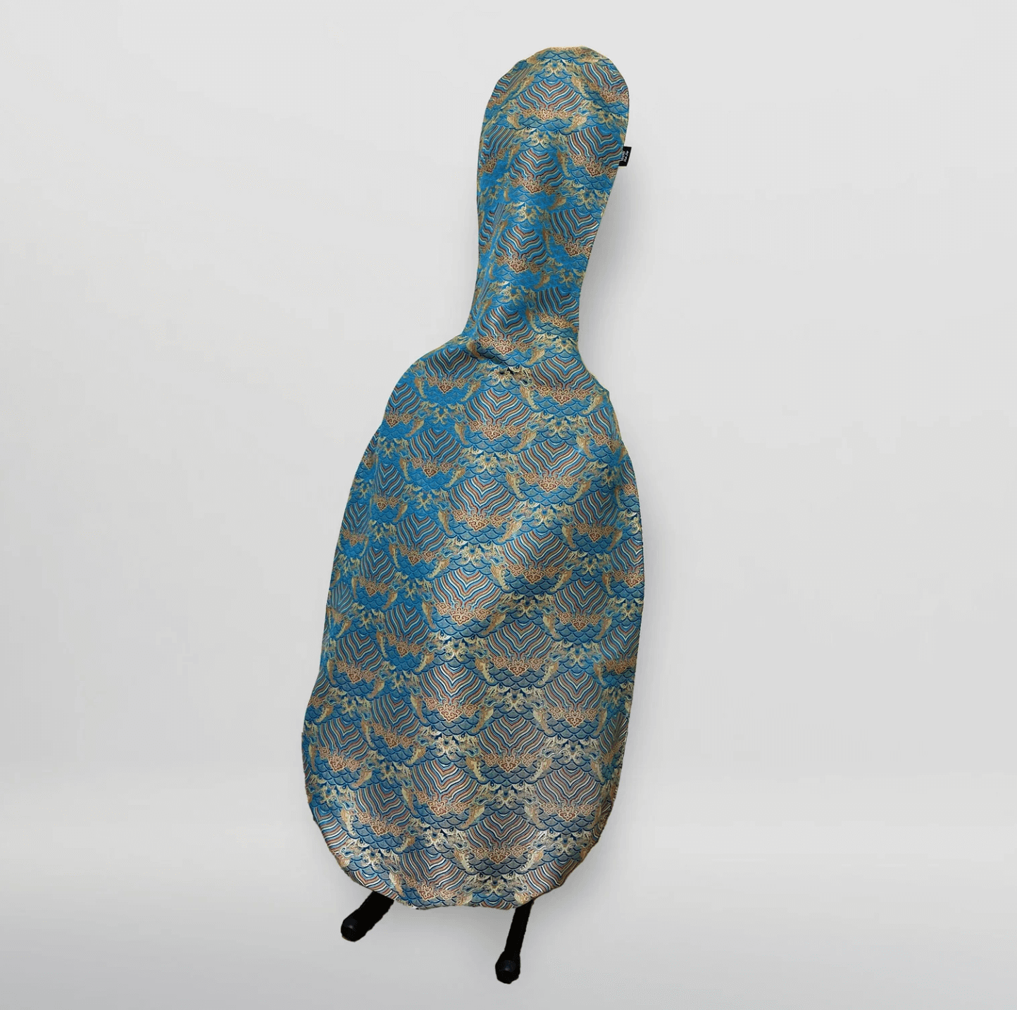 台灣我屋WoW 絲織錦緞大提琴袋-藍色多瑙河圓舞曲