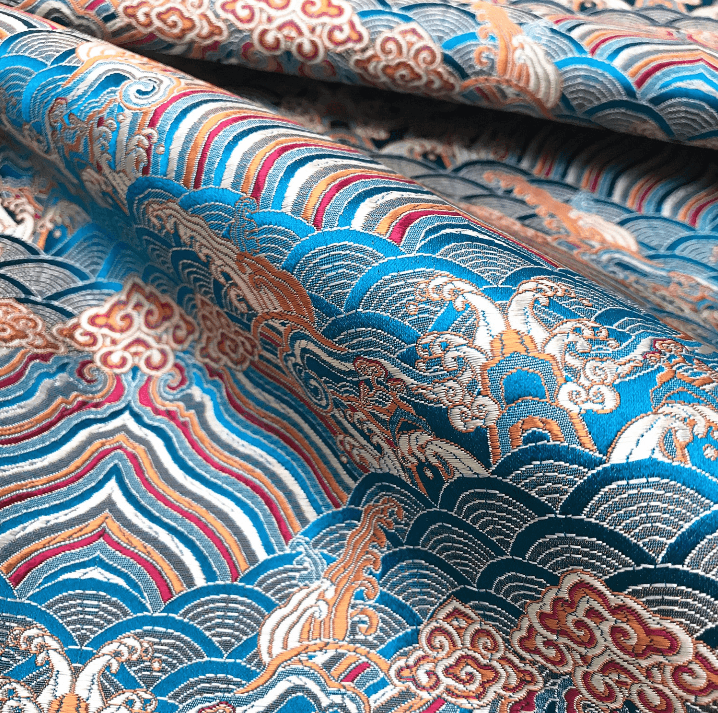 台灣我屋WoW 絲織錦緞大提琴袋-藍色多瑙河圓舞曲