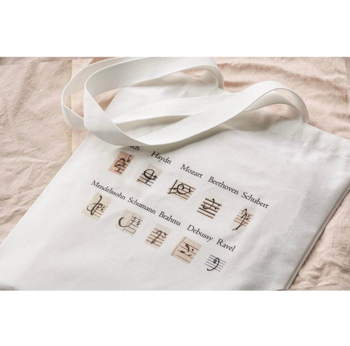 大師筆跡 × 高低音譜記號手稿系列帆布包